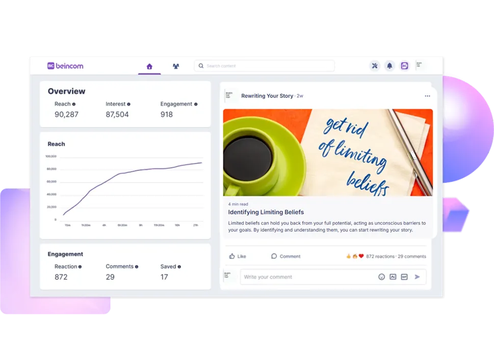 Beincom - The best free online community platforms Quality content is the heart of any community