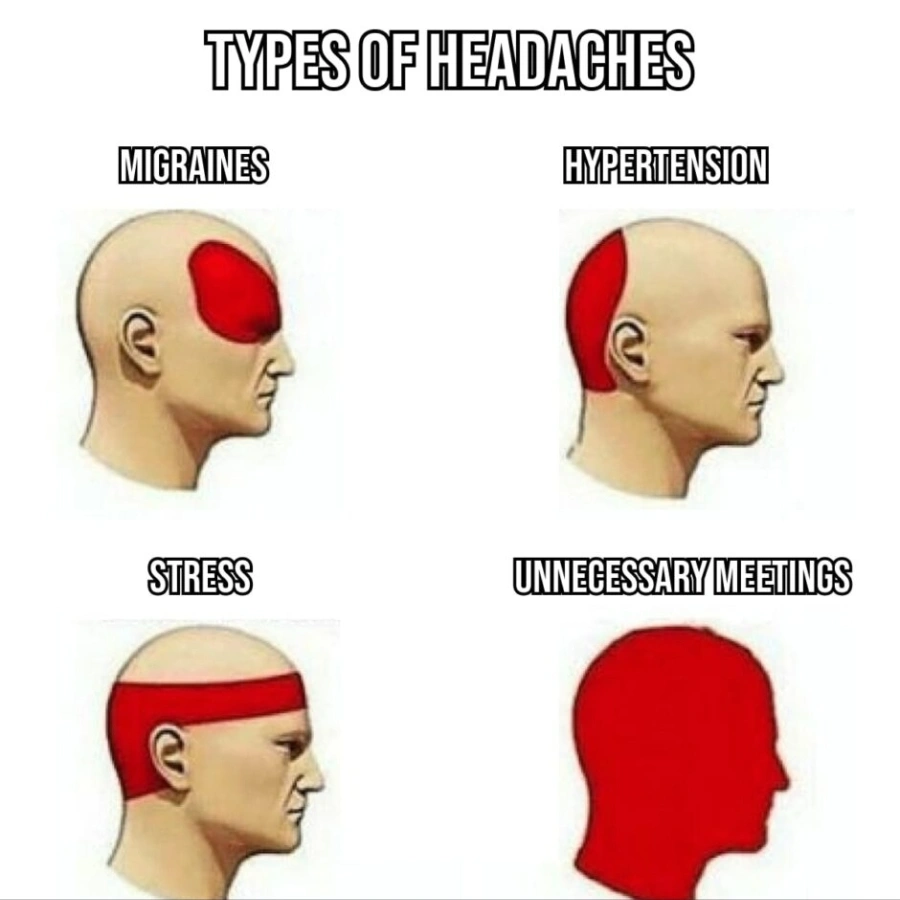 Meeting Memes 101: The Funniest Way to Survive Work Life Types of Headaches