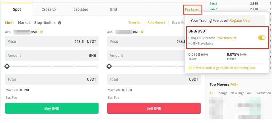 Sàn giao dịch Crypto là gì? Hướng dẫn từ A-Z cho người mới Ví dụ về phí giao dịch trên sàn Binance